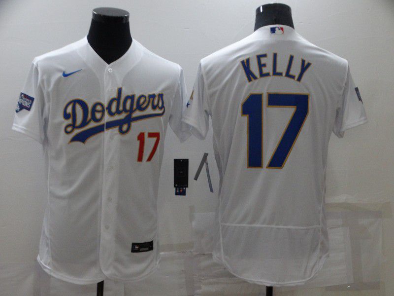 Men Los Angeles Dodgers #17 Kelly White Elite 2022 Nike MLB Jersey